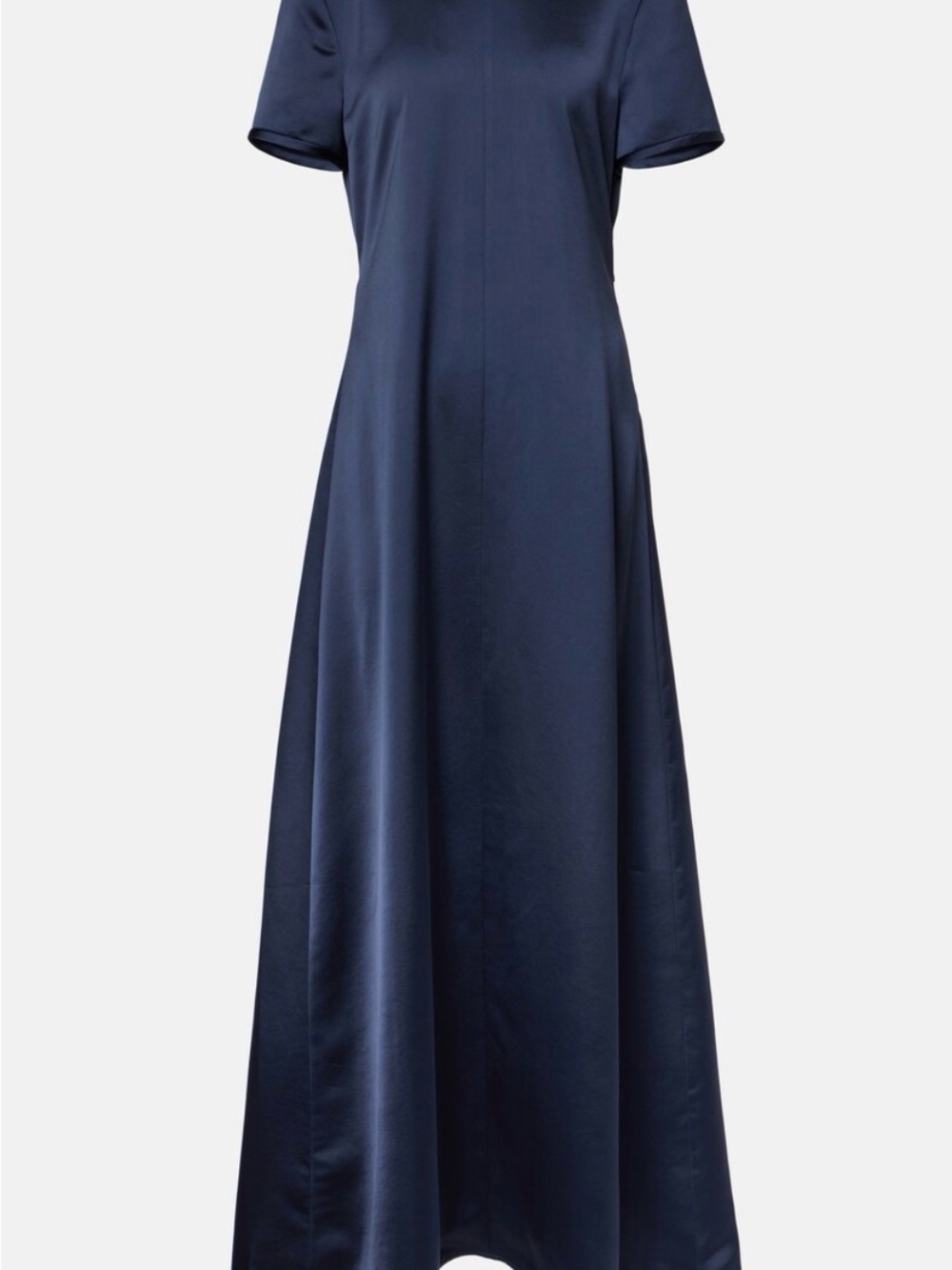Proenza Schouler White Label Navy Short-Sleeve Maxi Dress